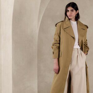 NWT Banana Republic Timeless Trench Coat in British Khaki Size XS